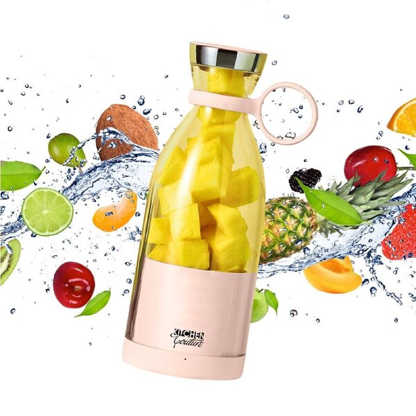 Kitchen Couture Fusion Portable Blender Electric Hand Held Mixer Shaker Maker Pink