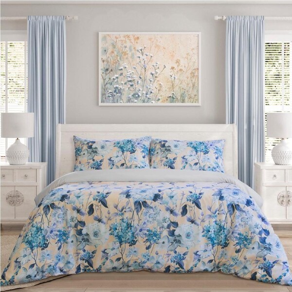 Ardor Boudoir Peach Blossom Bedroom Quilt Cover Set Printed Microfibre Queen