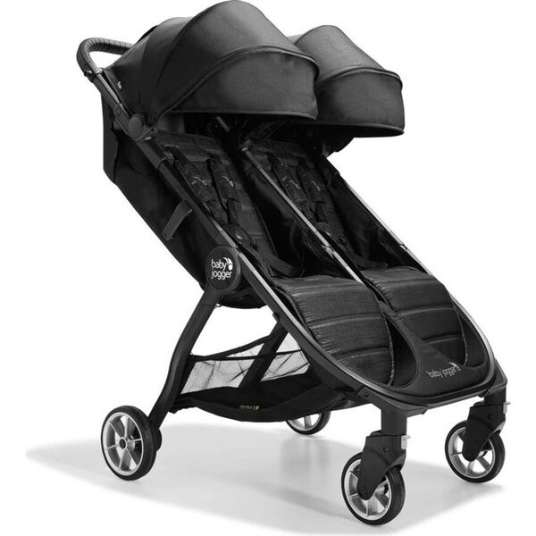 Baby Jogger City Tour 2 Double Pitch Baby Compact Travel Stroller/Pram Black