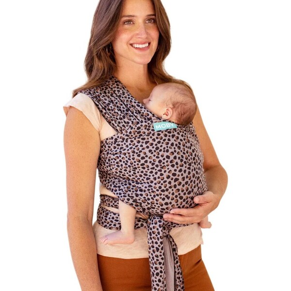 Moby Classic Wrap Baby/Newborn Cotton Fabric Body Travel Carrier Leopard