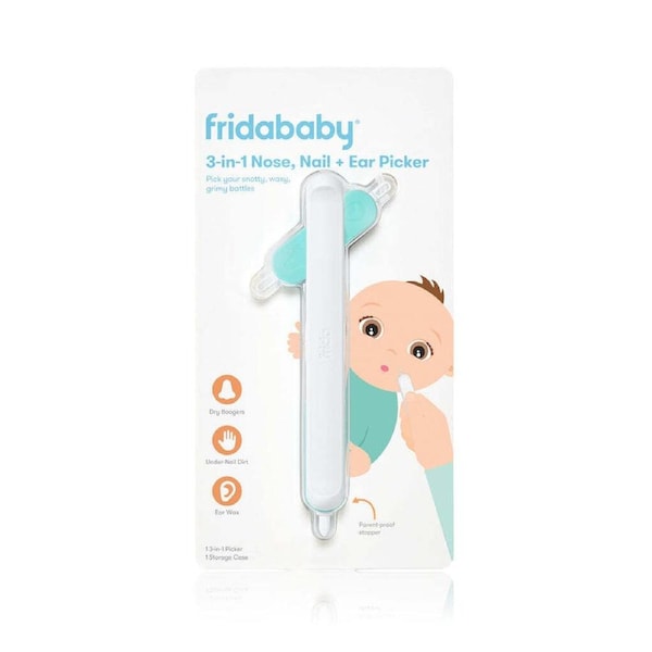 Frida Baby/Infant Toddler Grooming 3-in-1 Nose Nail & Ear Picker White