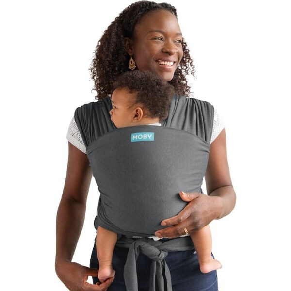 Moby Elements Wrap Baby/Infant Cotton Adjustable Travel Body Carrier Asphalt