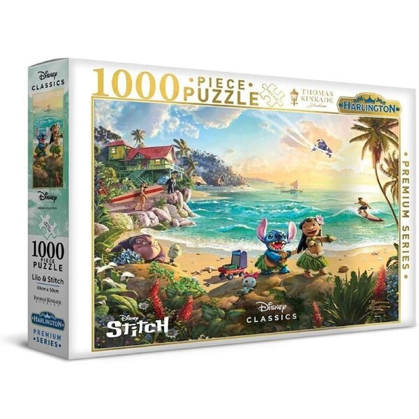 Harlington Thomas Kinkade Disney Lilo and Stitch 1000 Piece Jigsaw Puzzle
