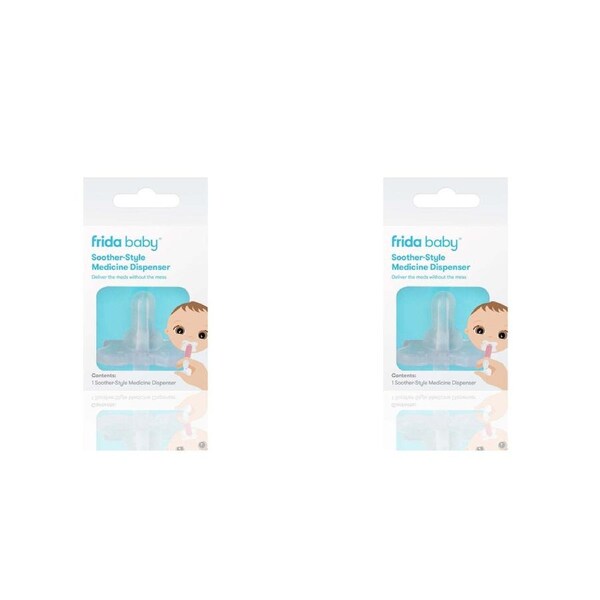 2x Frida Baby/Infant Toddler Soother Style Medicine Aid Portable Dispenser