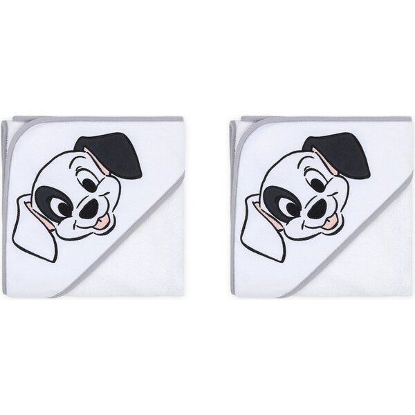 2x Disney Dogs Print Cuddly Soft Hooded Bath Towel Infant/Baby Nursery Decor