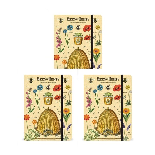 3x Cavallini Large Notebook/Journal Diary School/Office Writing Stationery Bee
