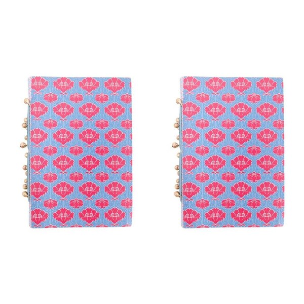 2x LVD Recycled Leather Note Book Saria Stylish Hard Cover Journal/Diary 15x10cm