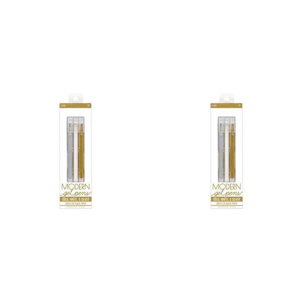 2x 3pc Ooly Metallic Modern Gel Pens Schl Writing/Drawing Stationery 0.5mm 3y+