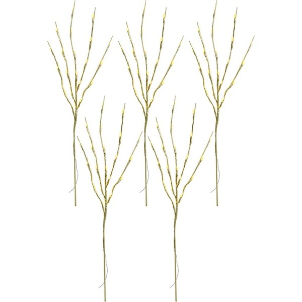 5x LVD Light Up LED Branch Decorative Lighting Home/Office Table Decor 70cm Gold