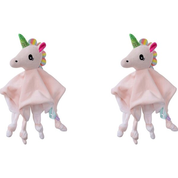 2x LVD Comforter Blankie Rattle Unicorn Home/Nursery Decor Children/Baby 0+ 23cm