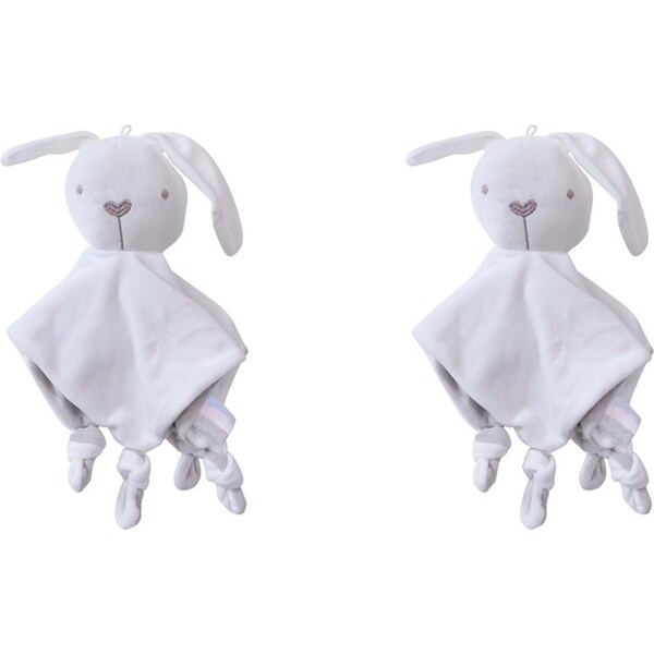 2x LVD Comforter Blankierattle Bunny Home/Nursery Decor Children/Baby 0+ 23cm