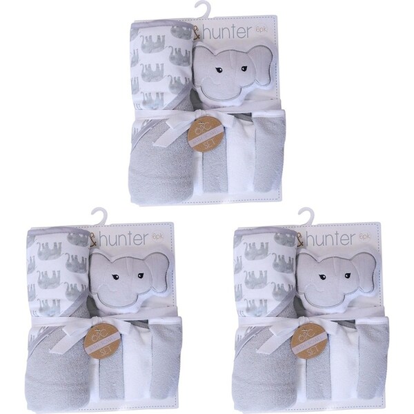 3x LVD Kids/Baby Bathtime Set Elephant Infant Interactive Toy/Accessories 0+