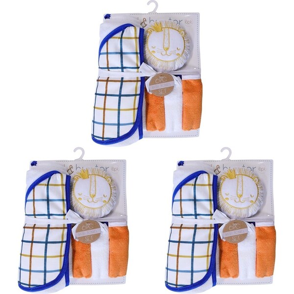 3x LVD Kids/Baby Bathtime Set Lion Infant Interactive Play Toy/Accessories 0+