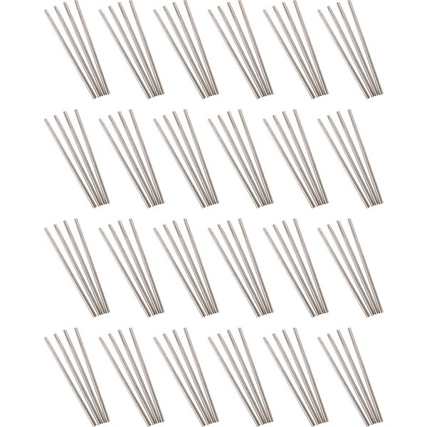 24x Appetito Stainless Steel Reusable Straight Smoothie Straws Home Kitchen