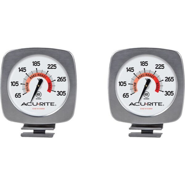 2x Acurite Gourmet Oven Analogue Thermometer Celcius Home Kitchen Cooking
