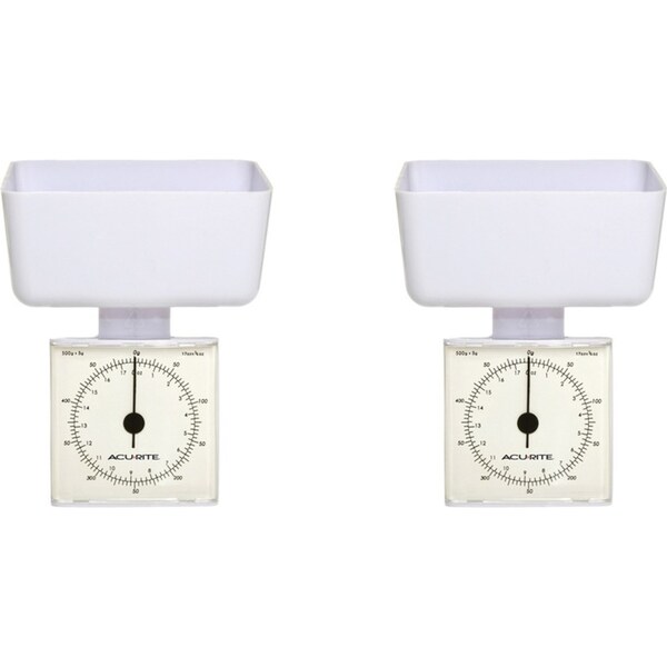 2x Acurite Diet Analogue Scales 5g/500G White Home Kitchen Cooking ...