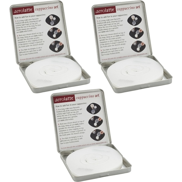 3x Aerolatte Cappuccino Art Coffee Stencil Home Kitchen Cooking Craft Kit