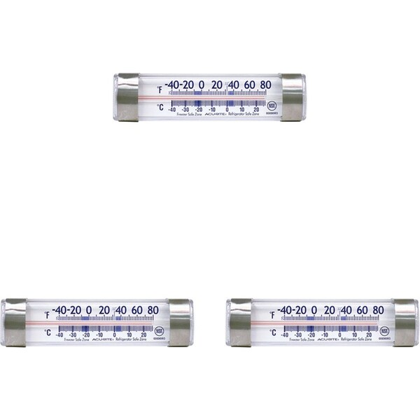 3PK Acurite Refrigerator Freezer Fridge Thermometer Bar Home Kitchen