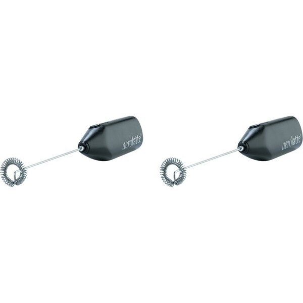 2x Aerolatte "To Go" Milk Frother w/Case Handheld Instrument Carded Black