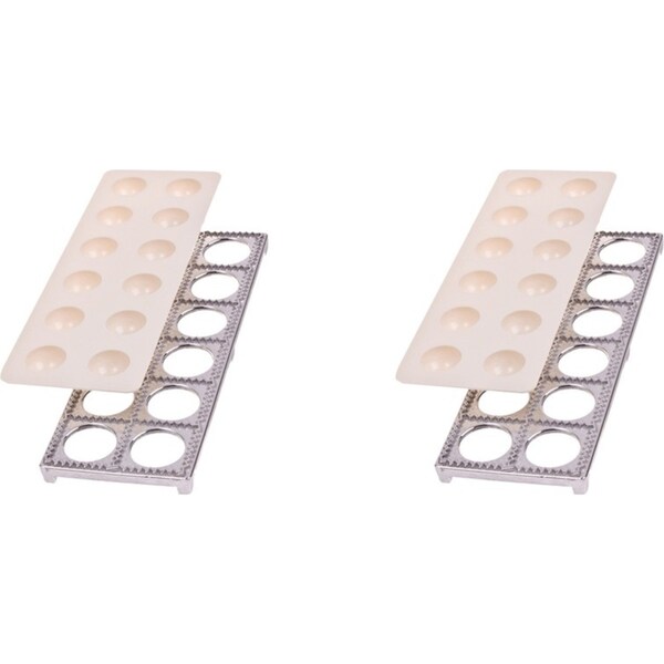 2x Al Dente 12-Ravioli Maker Pasta Mould Home Kitchen Cooking Utensil Tool