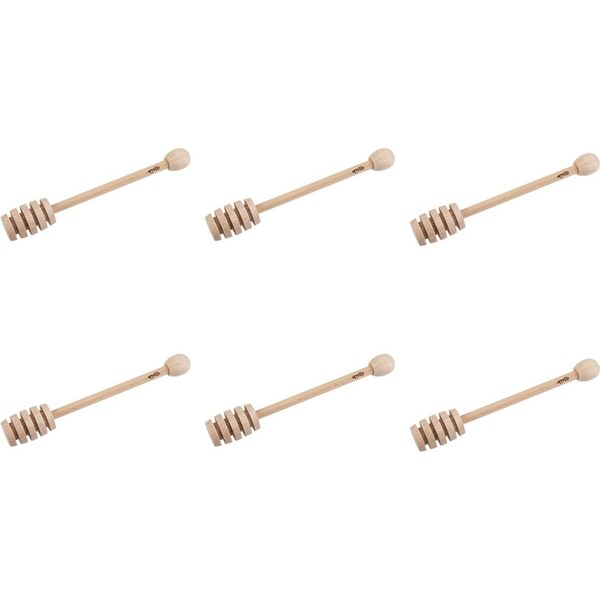 6x Appetito Wood Honey Dipper Syrup Drizzler Stick Rod Home Kitchen Server