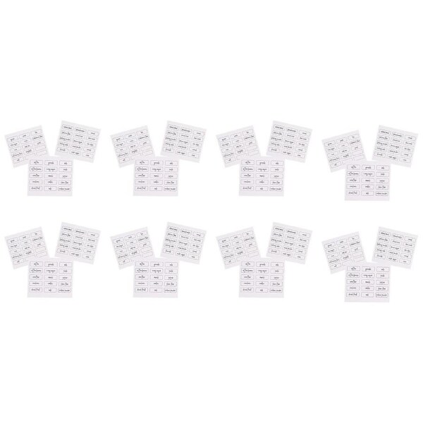 8x 45pc Appetito Vinyl Pantry Labels Jar Decals/Stickers Home Kitchen Accessory