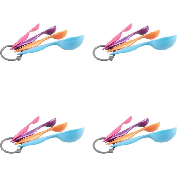 4x 4pc Appetito Measure Spoons Home Kitchen Cooking/Baking Measuring Utensil Set