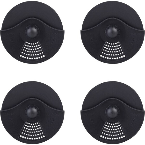 4x Appetito Can Lid & Strainer/Drainer Home Kitchen Cooking Accessory Charcoal