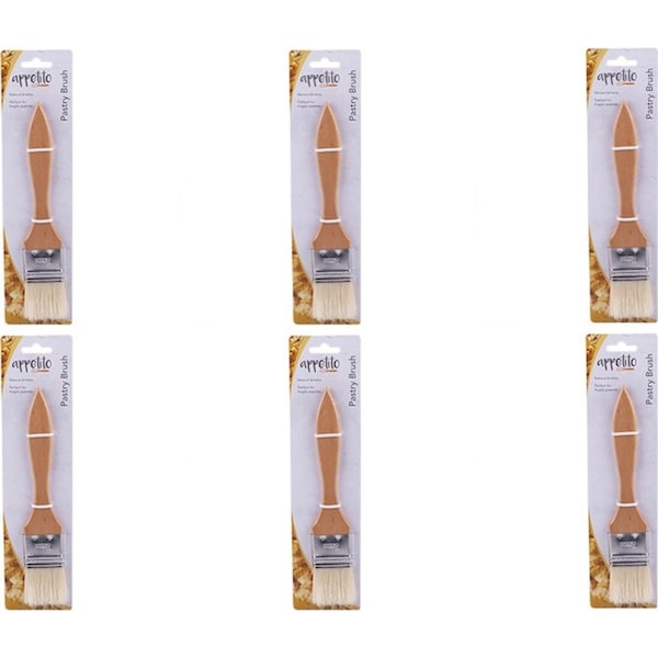 6x Appetito Pastry Brush Baster 38mm Home Kitchen Cooking Bakeware Utensils