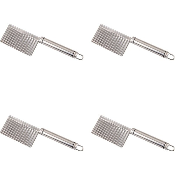 4x Appetito Stainless Steel Blade Crinkle Home Kitchenware Vegetable Cutter