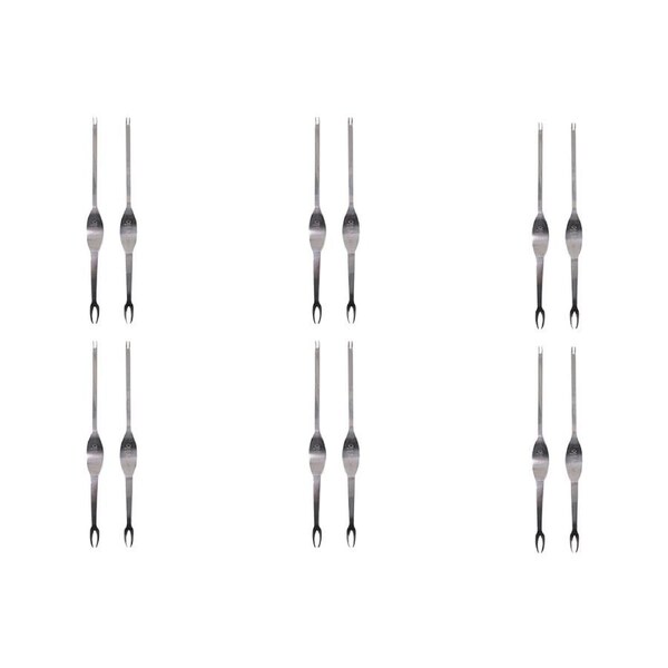6x 2pc Appetito Stainless Steel Seafood Forks Home Kitchen Cooking Utensils