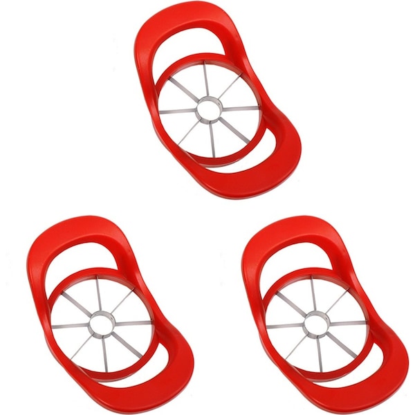 3x Appetito S/Steel Blades Apple Wedger Home Kitchen Tableware Accessory Red