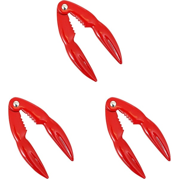 3x Appetito Crab Cracker Home Dining Kitchen Cooking Tableware Accessory Red