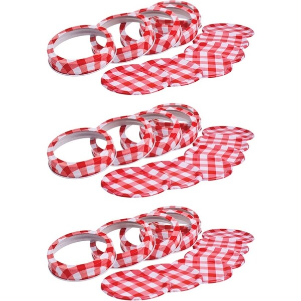 3x 6pc Appetito Home Kitchen Food Jam/Fruits/Veggies Preserving Lids & Rings
