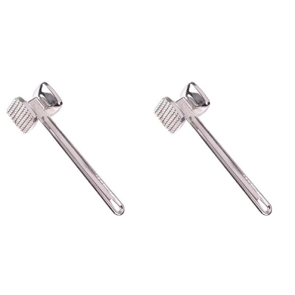 2x Appetito Small Aluminium Meat Tenderiser Home Kitchen Food Preparation Tool