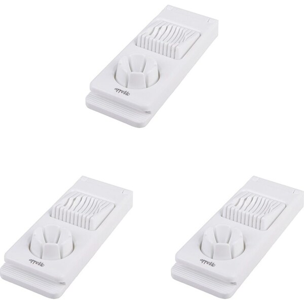 3x Appetito 2-In-1 Egg Cutter & Slicer Home Kitchen Cooking Veggies Chopper WHT