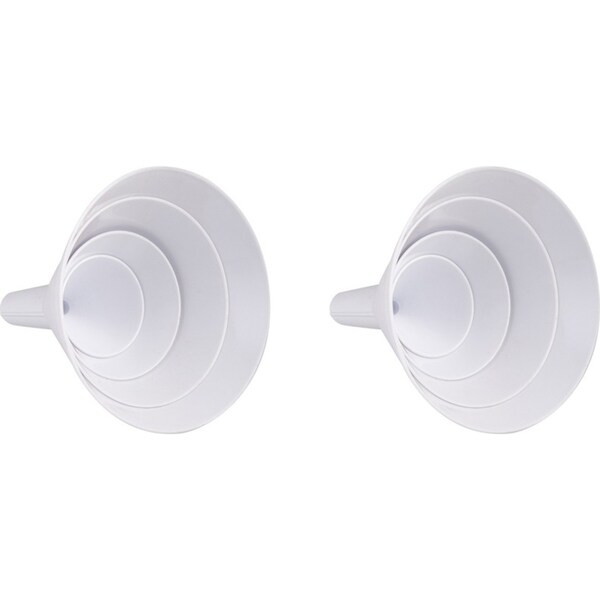 2x 4pc Appetito Stackable Oil Pouring Funnels Home Cooking Kitchen Tool White