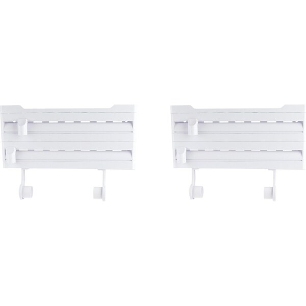 2x Appetito 38.3cm Roll Dispenser Home Paper Towel Holder Wall Mount White