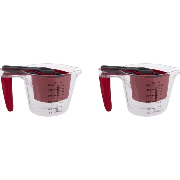 2x 5pc Appetito Multi-Measure Set Home Kitchen Cooking/Baking Measuring Tool