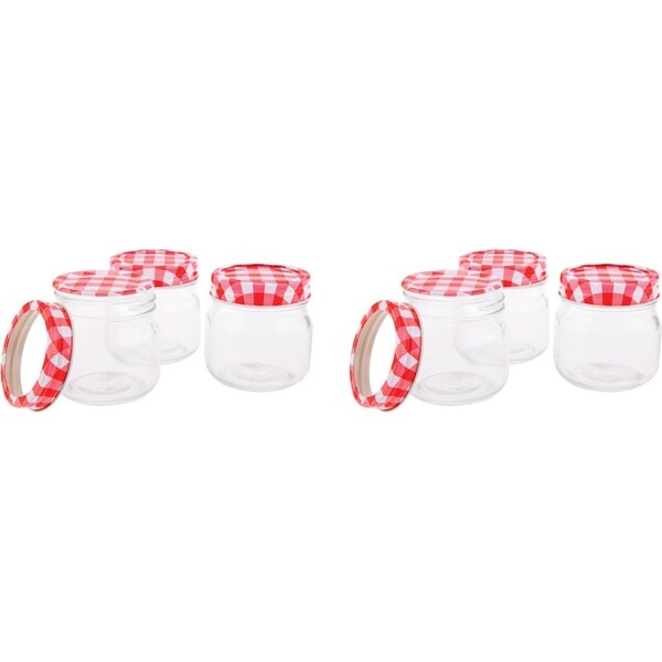 2x 6pc Appetito 250ml Mason Preserving Jars Home Food/Fruit Storage Organiser