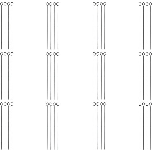 12x 6pc Appetito Chrome Skewers 8in/20cm Barbecue Home Kitchen Grill Cooking