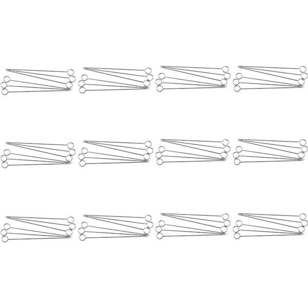12x 6pc Appetito Chrome Skewers 10"/25cm Barbecue Home Kitchen Grill Cooking