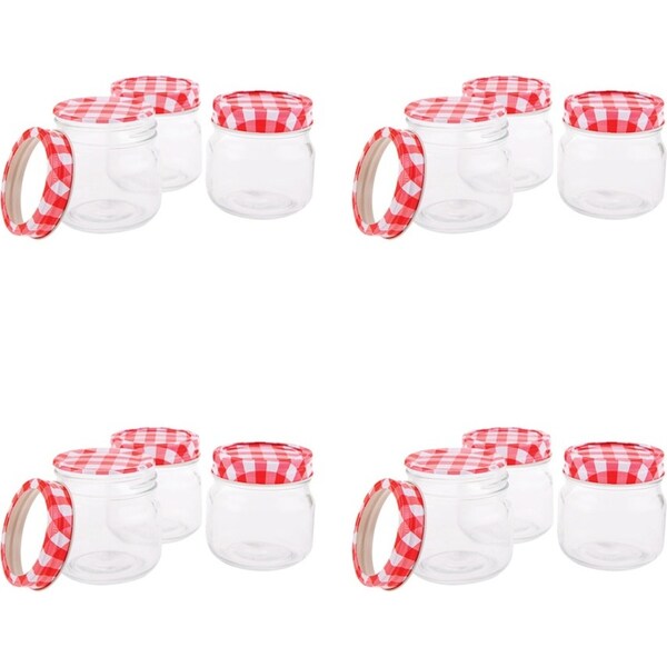 4x 6pc Appetito 250ml Mason Preserving Jars Home Food/Fruit Storage Organiser