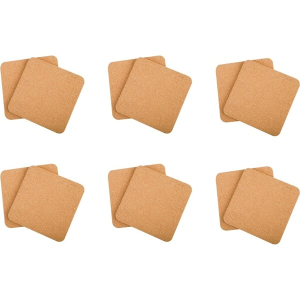 6x 2pc Appetito Square Cork Trivets 20x20cm Home Kitchen Cooking Accessories