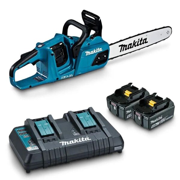 MAKITA 36V (18VX2) BRUSHLESS 2 X 5.0AH 400MM CHAINSAW KIT DUC405PT2