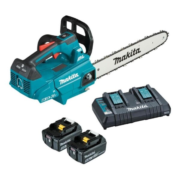 MAKITA TOP HANDLE CHAINSAW 300MM SKIN 36V (18VX2) BRUSHLESS Plus 2 X 5.0AH DUC306PT2