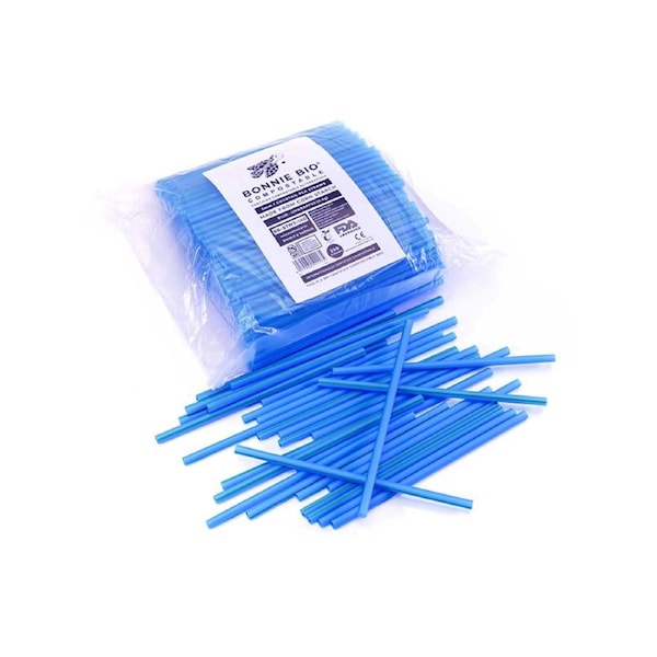 Compostable Cocktail Straws 5mm x 140mm Unwrapped 5000 Straws (20 Bags of 250 Straws)