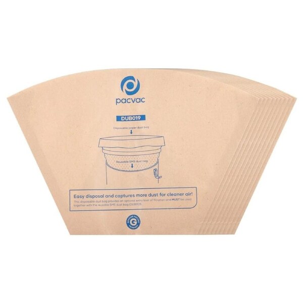 20pk Genuine paper dust bags suits Pacvac superpro 700 series and Wipsa 700