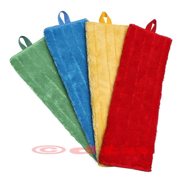 Spray Mop Floor Cloth (Red) Microfx hook and loop Pad For Sabco-Oates-Rubbermaid 40Cm