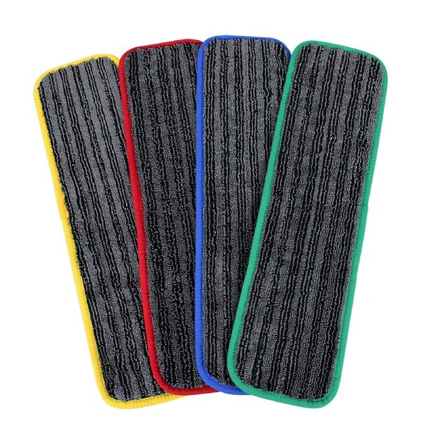 2x UltraClean Microfibre Antibacterial Red Mop Pads, WITH JUST WATER!